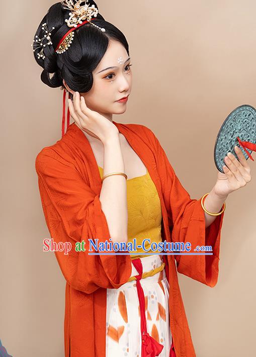 China Song Dynasty Palace Female Attendant Historical Clothing Ancient Court Beauty Dress Traditional Hanfu Garment Costumes Full Set