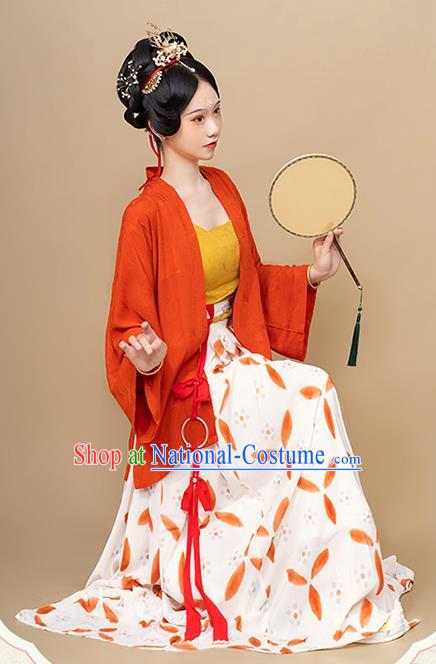 China Song Dynasty Palace Female Attendant Historical Clothing Ancient Court Beauty Dress Traditional Hanfu Garment Costumes Full Set