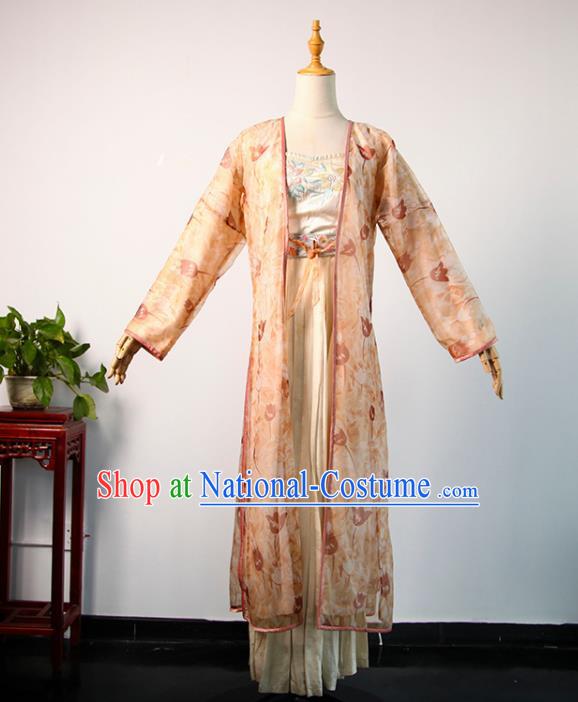 China Ancient Young Beauty Hanfu Dress Tang Dynasty Servant Lady Garments Traditional Drama Di Renjie Di Ruyan Clothing