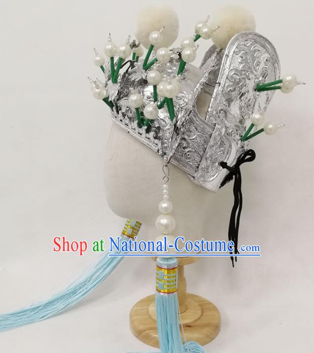 Chinese Yue Opera Eunuch Headdress Opera Racoon for a Prince Guo Huai Hat Traditional Beijing Opera Xiaosheng Hair Accessories