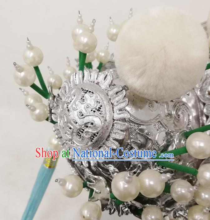 Chinese Yue Opera Eunuch Headdress Opera Racoon for a Prince Guo Huai Hat Traditional Beijing Opera Xiaosheng Hair Accessories