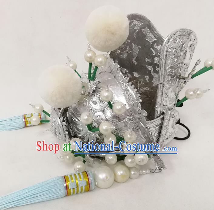 Chinese Yue Opera Eunuch Headdress Opera Racoon for a Prince Guo Huai Hat Traditional Beijing Opera Xiaosheng Hair Accessories