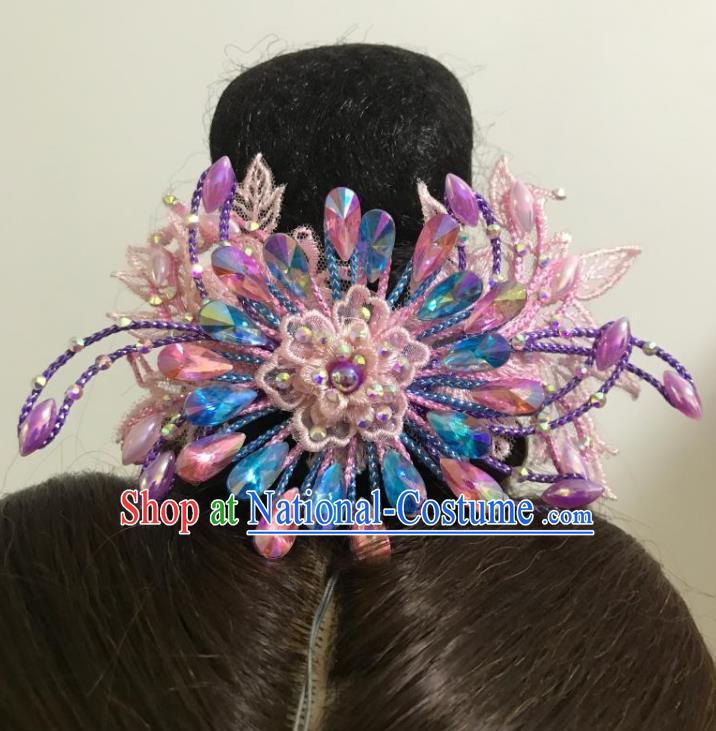 Chinese Gezi Opera Actress Hair Accessories Peking Opera Hua Tan Hair Claw Traditional Beijing Opera Diva Headpieces