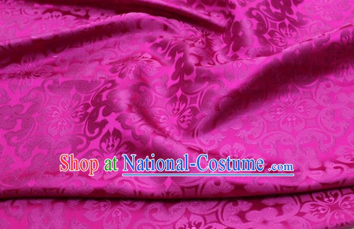 China Traditional Silk Fabric Tang Suit Jacquard Rosy Brocade Material Classical Plum Pattern Cheongsam Tapestry Satin Damask