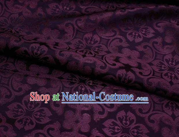 China Satin Damask Traditional Silk Fabric Tang Suit Jacquard Amaranth Brocade Material Classical Plum Pattern Cheongsam Tapestry