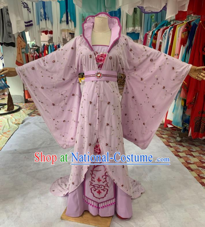 China Shaoxing Opera Actress Pink Dress Outfits Traditional Peking Opera Hua Tan Clothing Ancient Imperial Concubine Garment Costumes