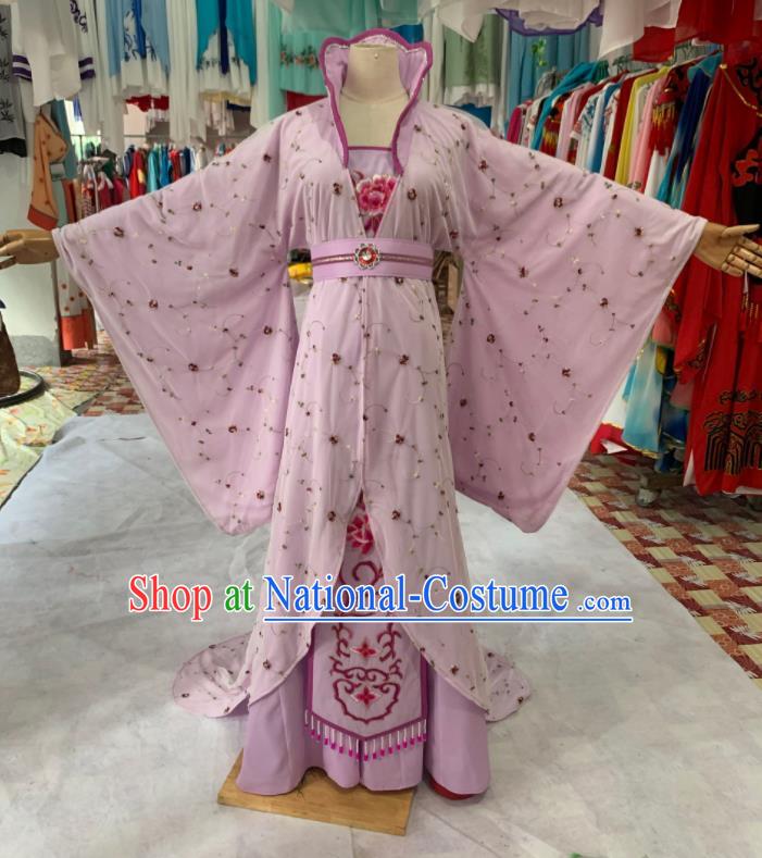 China Shaoxing Opera Actress Pink Dress Outfits Traditional Peking Opera Hua Tan Clothing Ancient Imperial Concubine Garment Costumes