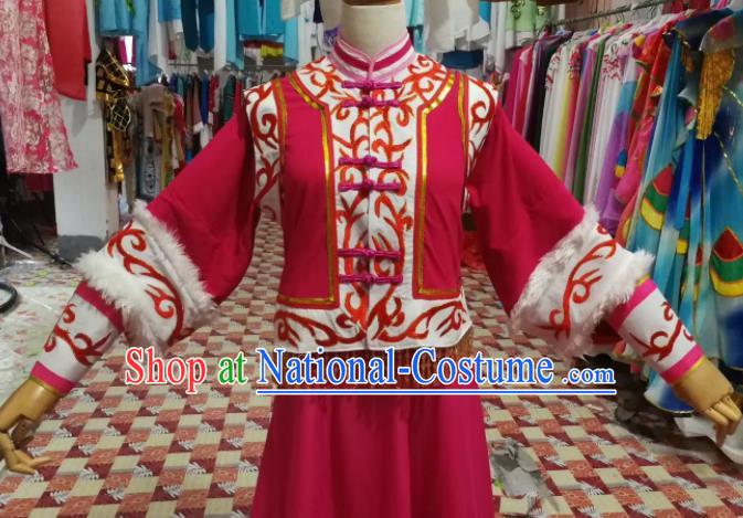 China Traditional Peking Opera Hua Tan Clothing Ancient Princess Garment Costumes Shaoxing Opera Diva Rosy Dress Outfits