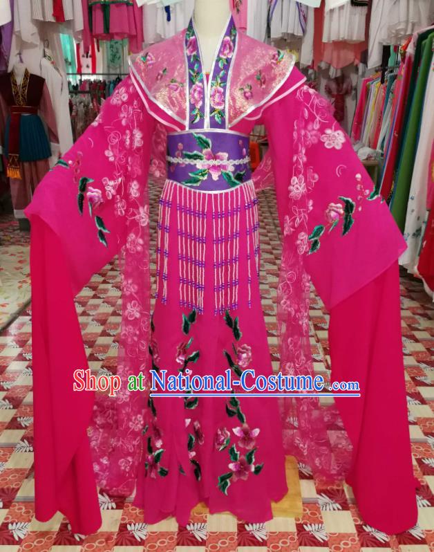 China Traditional Peking Opera Hua Tan Clothing Ancient Imperial Concubine Garment Costumes Huangmei Opera Fairy Rosy Dress Outfits