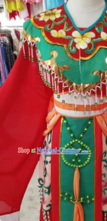 China Ancient Noble Lady Garment Costume Shaoxing Opera Bride Dress Outfits Traditional Peking Opera Actress Wedding Clothing