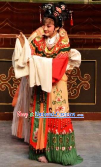 China Ancient Noble Lady Garment Costume Shaoxing Opera Bride Dress Outfits Traditional Peking Opera Actress Wedding Clothing