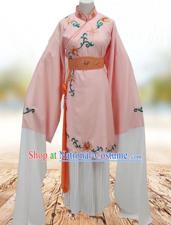 China Peking Opera Hua Tan Clothing Ancient Young Woman Garment Costume Traditional Yue Opera Beauty Pink Dress Outfits