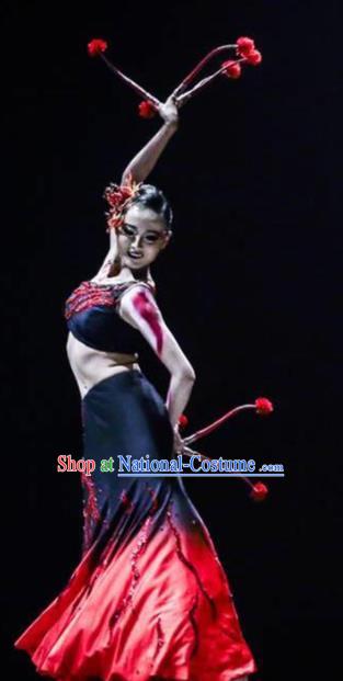 Chinese Traditional Yunnan Ethnic Stage Performance Dress Outfits Dai Minority Peacock Dance Apparels Tai Nationality Woman Clothing