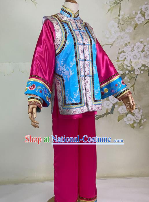 Chinese Qing Dynasty Swordswoman Rosy Dress Outfits Traditional Drama My Fair Princess Xiao Yanzi Garment Costumes Ancient Civilian Girl Clothing