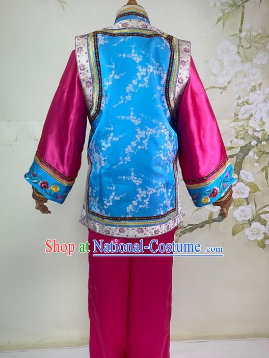 Chinese Qing Dynasty Swordswoman Rosy Dress Outfits Traditional Drama My Fair Princess Xiao Yanzi Garment Costumes Ancient Civilian Girl Clothing