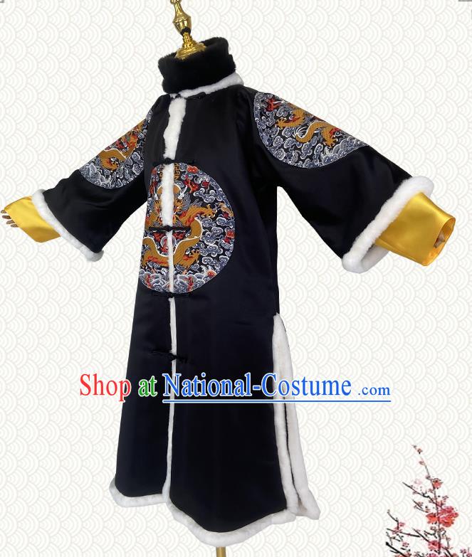 China Ancient Manchu Children Robe Apparels Drama Prince Clothing Qing Dynasty Boys Royal Highness Garment Costumes