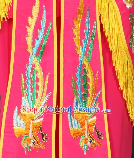 Chinese Traditional Drum Dance Clothing Chaoshan Spring Festival Parade Garment Costumes Peking Opera Female Swordsman Rosy Uniforms