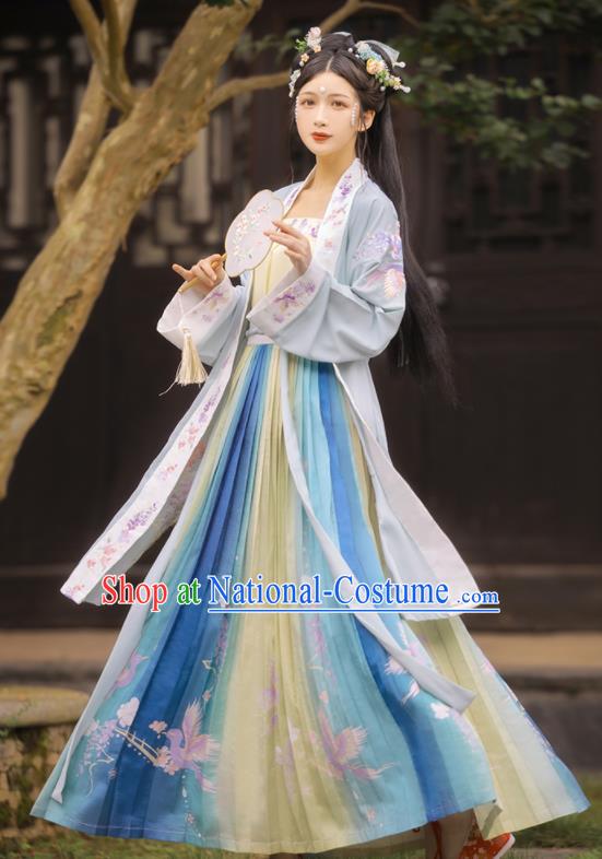 China Ancient Court Lady Garment Costumes Traditional Noble Woman Historical Clothing Song Dynasty Princess Hanfu Dresses Full Set