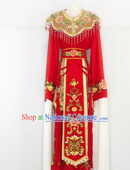 Chinese Peking Opera Hua Tan Clothing Ancient Noble Lady Garment Costumes Traditional Gaoja Opera Princess Red Dress Outfits