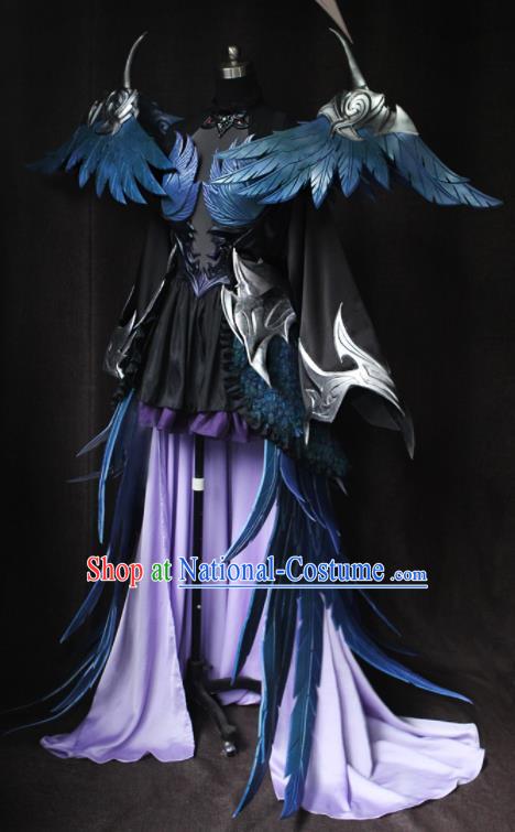 Top Final Fantasy Goddess Garment Costume European Princess Clothing Cosplay Angel Dress with Wings