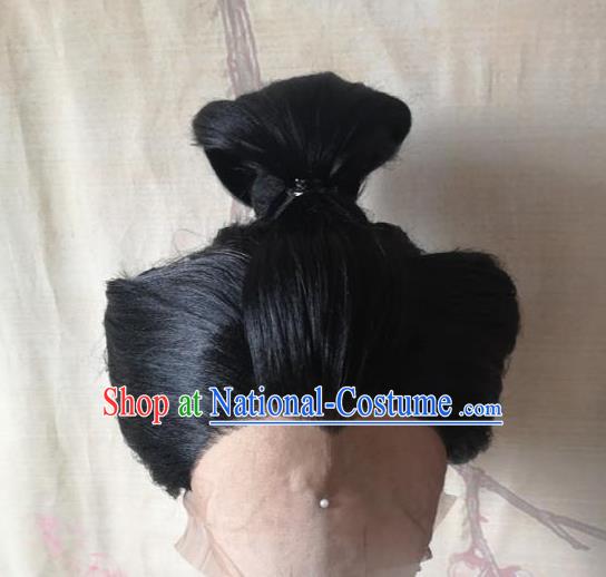 China Traditional Tang Dynasty Palace Lady Hair Accessories Cosplay Geisha Wigs Headwear Ancient Court Woman Hairpieces