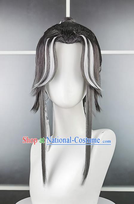 Chinese Ancient Swordsman Hair Accessories Cosplay Young Knight Hairpieces Traditional JX Online Xue Zhi Wigs Headdress