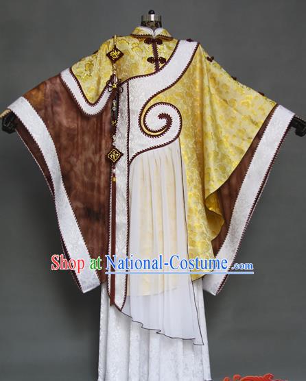 China Cosplay Monk Hanfu Clothing Ancient Swordsman Garment Costumes Traditional Puppet Show Buddhist Knight Mu Shaoai Uniforms