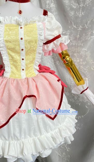 Top Halloween Fancy Ball Magic Lady Garment Costume Cartoon Young Beauty Clothing Cosplay Maidservant Pink Short Dress