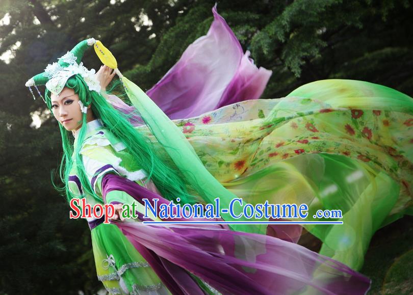 China Traditional Puppet Show Mu Chengxue Garment Costumes Ancient Swordswoman Clothing Cosplay Chivalrous Female Dress Outfits and Headdress