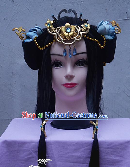 A Chinese Ghost Story Nie Xiao Qian Wig and Hairpins Cosplay Hair Accessories Ancient Fairy Headdress Complete Set