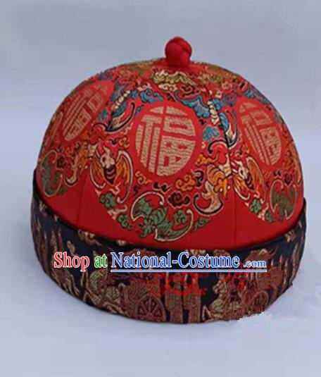 Chinese Qing Dynasty Prince Hat Traditional Headwear Ancient Emperor Headpiece