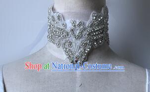 Professional Stage Performance Necklace Handmade Crystal Necklet Accessories