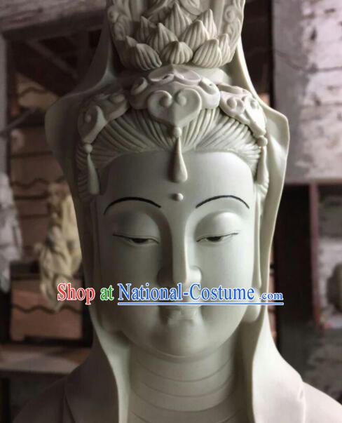 Shi Wan Guan Yin Ceramic Figurine Handmade  inches Standing Guanyin Statue Chinese Mother Buddha Porcelain Arts