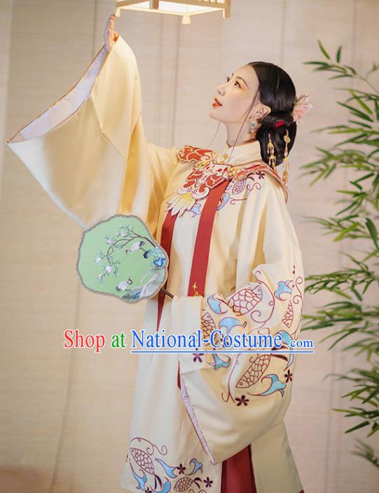 Chinese Traditional Hanfu Dress Ancient Beautiful Woman Clothing Ming Dynasty Princess Garment Costumes