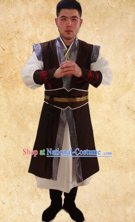 Chinese Ancient Swordsman Costumes Traditional Garments Song Dynasty Hero Guo Jing Clothing