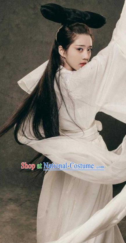 China Ancient Fairy White Dress Clothing Film A Chinese Ghost Story Nie Xiap Qian Garment Costumes