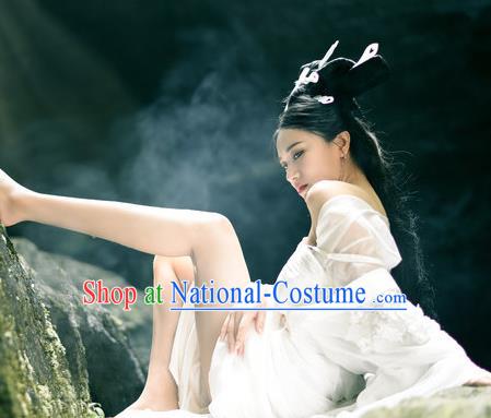 China Ancient Fairy White Dress Clothing Film A Chinese Ghost Story Nie Xiap Qian Garment Costumes