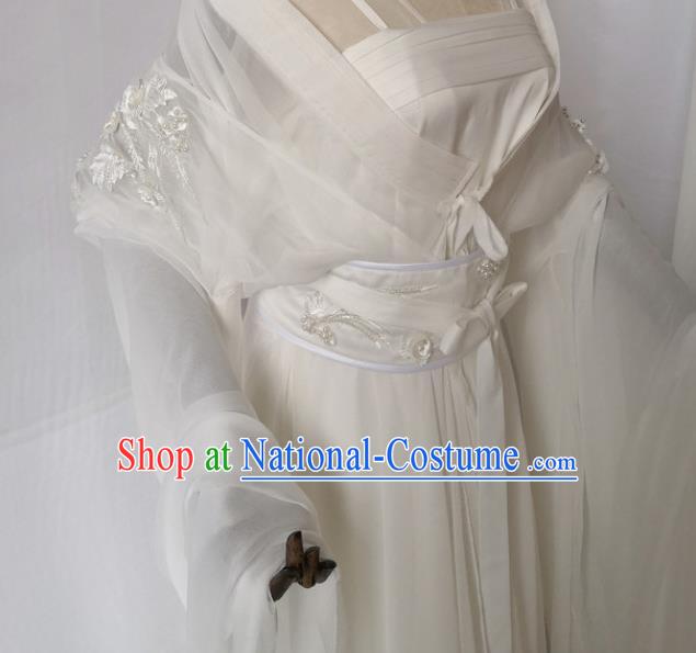 China Ancient Fairy White Dress Clothing Film A Chinese Ghost Story Nie Xiap Qian Garment Costumes