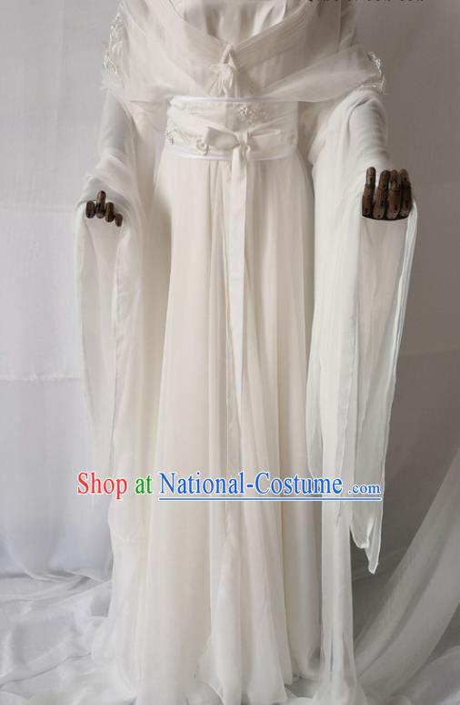 China Ancient Fairy White Dress Clothing Film A Chinese Ghost Story Nie Xiap Qian Garment Costumes