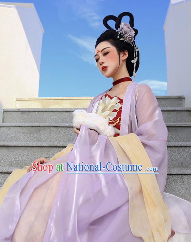 Chinese Ancient Moon Goddess Clothing Drama Journey to the West Chang E Dress Tang Dynasty Beauty Costumes