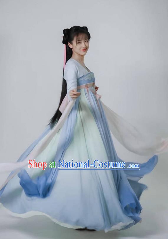 Chinese TV Series Love and Redemption Swordswoman Chu Xuan Ji Costume Ancient Fairy Clothing Traditional Wuxia Heroine Garments