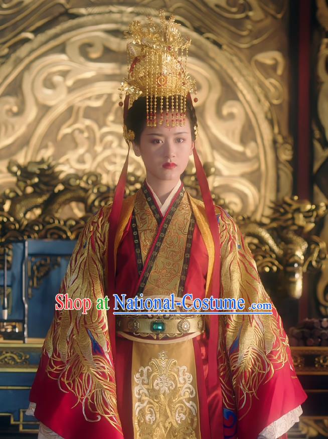 Chinese Ancient Queen Clothing Traditional Empress Garment Costumes TV Series Love and Redemption Wedding Dress