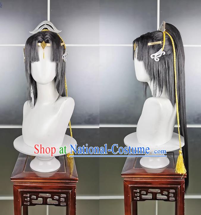 Hidden Sword Adult Confucian Second Miss Wig and Headdress Jianwang 3 Jiansan Cosplay Headpiece