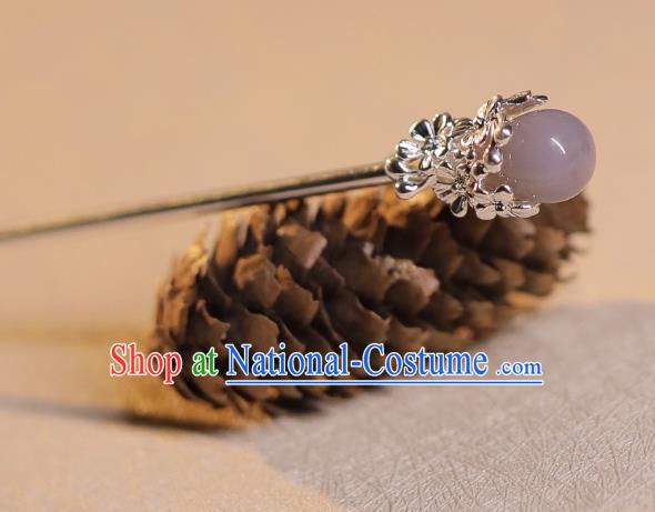 Handmade Silvery Crown and Hairpin Chinese Ancient Prince Hair Jewelries Top Hanfu Male Headgear