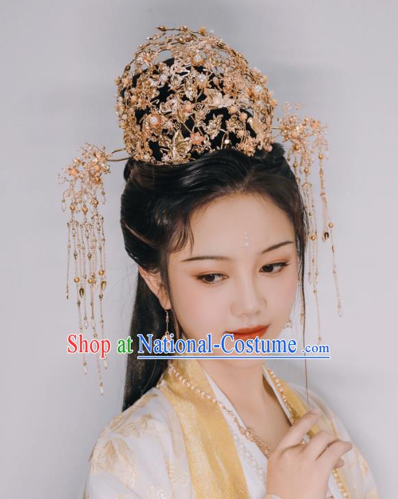 China Handmade Hanfu Hair Jewelries Song Dynasty Empress Hair Accessories Ancient Fairy Hairpins Headpieces