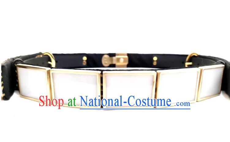 China Handmade Feiyu Jade Blet Ming Dynasty Emperor Belt Ancient Royal Prince Waistband