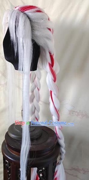 Front Hand Hook White And Red Mixed Color King Yang Yuhuan Glory Yin Tiger Heart Song Wig Year Of The Tiger