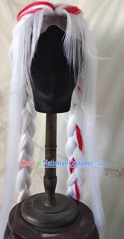 Front Hand Hook White And Red Mixed Color King Yang Yuhuan Glory Yin Tiger Heart Song Wig Year Of The Tiger