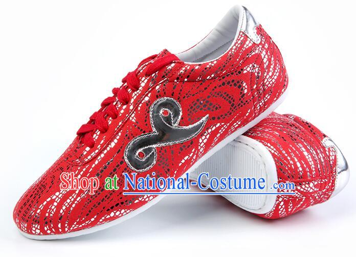 Professional Martial Arts Shoes Wushu Competition Red Shoes Chinese Kung Fu Shoes