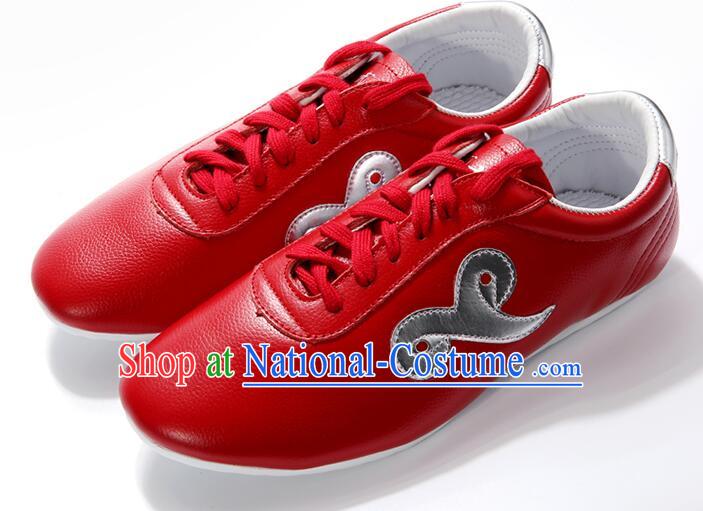 Professional Tai Chi Shoes Chinese Wushu Competition Red Shoes Kung Fu Performance Shoes